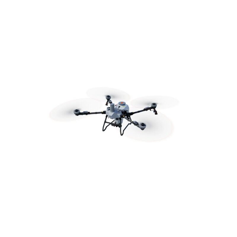 DJI Agras T55 Agrardrohne mit ausgeklappten Rotorarmen und Sprühtank