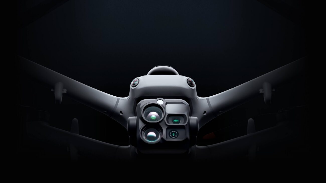 Kamerasystem der DJI Matrice 5TD mit Weitwinkel-, Tele- und Wärmebildkamera